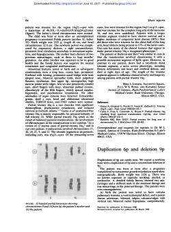 Duplication 6p and deletion 9p