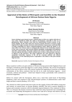 Appraisal(of(the(Roles(of(Metropole(and(Satellite(in(the(Stunted