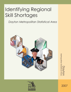 Identifying Regional Skill Shortages: Dayton Metropolitan Statistical