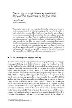 Measuring the contribution of vocabulary knowledge to