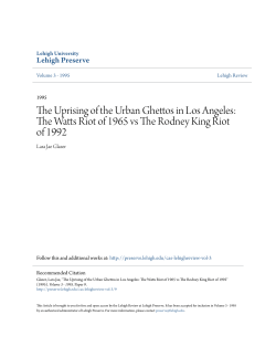 The Uprising of the Urban Ghettos in Los Angeles