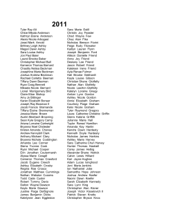 2011 - Garrett County Public Schools