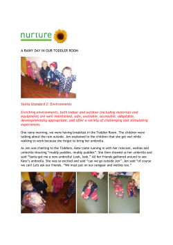 A RAINY DAY IN OUR TODDLER ROOM Siolta Standard 2