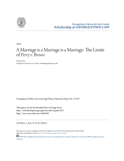 A Marriage is a Marriage is a Marriage