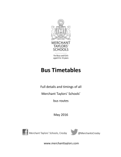 Bus Timetables - Merchant Taylors` Schools, Crosby