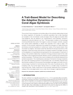A Trait-Based Model for Describing the Adaptive Dynamics of Coral