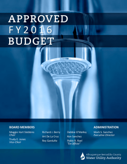 FY16 Approved Budget
