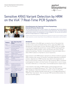 Sensitive KRAS Variant Detection by HRM on the ViiA&trade; 7 Real