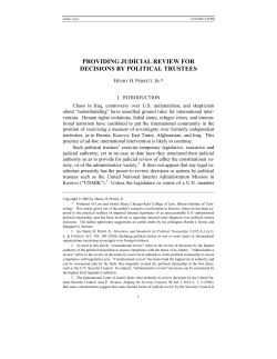 Providing Judicial Review for Decisions by Political Trustees
