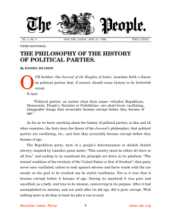 the philosophy of the history of political parties.