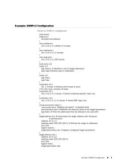 Example: SNMPv3 Configuration