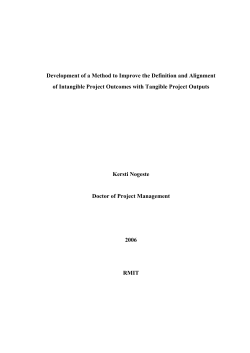Development of a Method to Improve the Definition and Alignment of