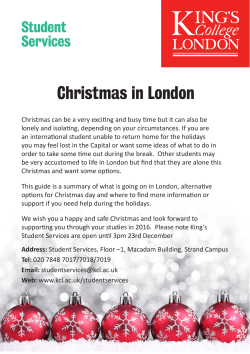 Christmas leaflet - King`s College London