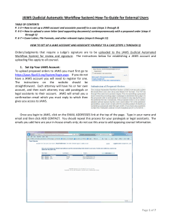 JAWS (Judicial Automatic Workflow System)