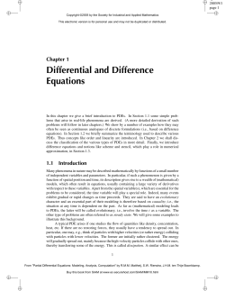 Differential and Difference Equations