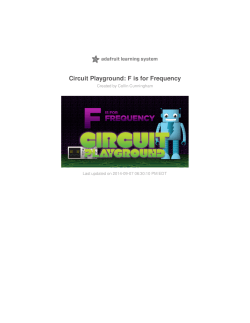 Circuit Playground: F is for Frequency