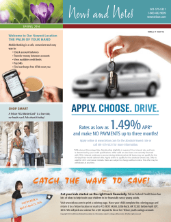 apply. choose. drive. - Telcoe Federal Credit Union