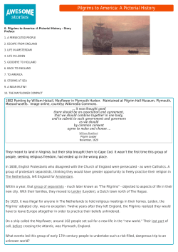 Pilgrims to America: A Pictorial History