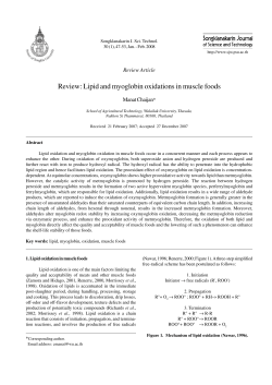 Review: Lipid and myoglobin oxidations in muscle foods