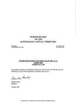 2 - ACT Legislation Register