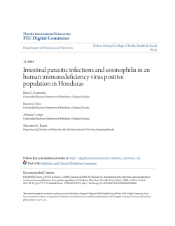 Intestinal parasitic infections and eosinophilia in an human