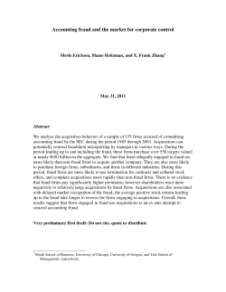 Accounting fraud and the market for corporate control