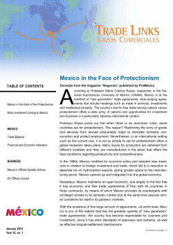 Mexico in the Face of Protectionism