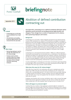 Abolition of defined contribution contracting out