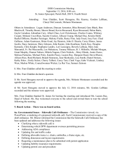 DDD Commission Meeting - Downtown Development District