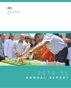 Annual Report for 2014-2015 - IIIT