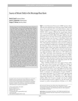 Sources of Nitrate Yields in the Mississippi River Basin