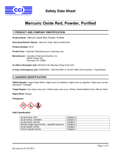 Mercuric Oxide Red, Powder, Purified