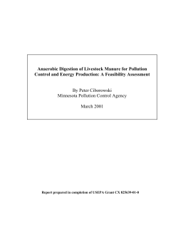 Anaerobic Digestion of Livestock Maure for Pollution