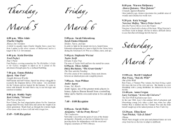 One Person Show Program