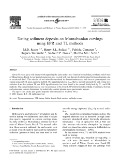 Dating sediment deposits on Montalvanian carvings using EPR and