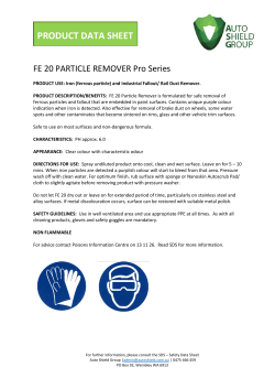 product data sheet - Auto Shield Group