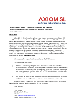 Axiom`s response to EBA CP Consultation Paper on the