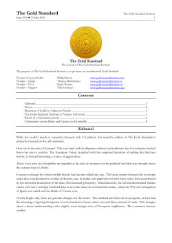 TheGoldStandard65May16 - Gold Standard Institute