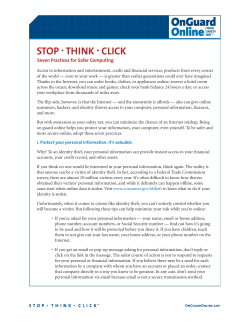 STOP &bull; THINK &bull; CLICK