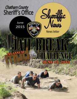 June 2015 - the Chatham County Sheriff`s Office