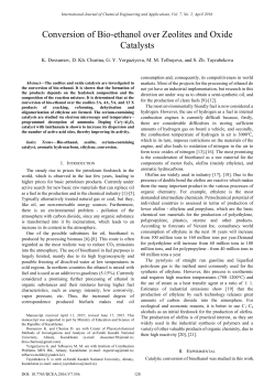Conversion of Bio-ethanol over Zeolites and Oxide Catalysts