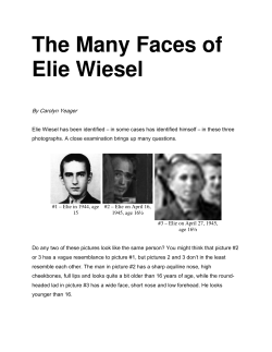 The Many Faces of Elie Wiesel