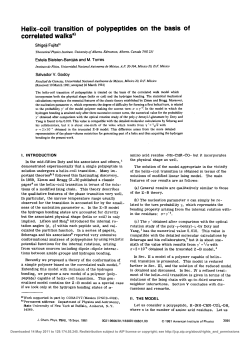 Helix-coil transition of polypeptides on the basis of correlated walks8