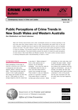 Public Perceptions of Crime Trends in New South Wales and