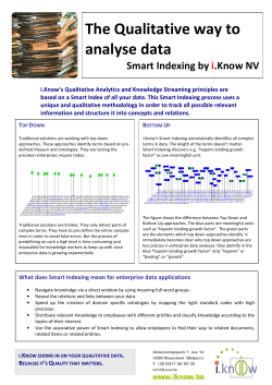 The Qualitative way to analyse data