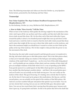 Transcript to accompany the videos