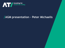 /Sustainable Future Fund Range /AGM presentation – Peter Michaelis