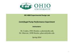 Centrifugal Pump Performance Experiment