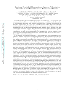 Randomly Crosslinked Macromolecular Systems: Vulcanisation