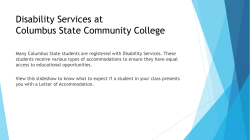 Disability Services Instructor Training Module